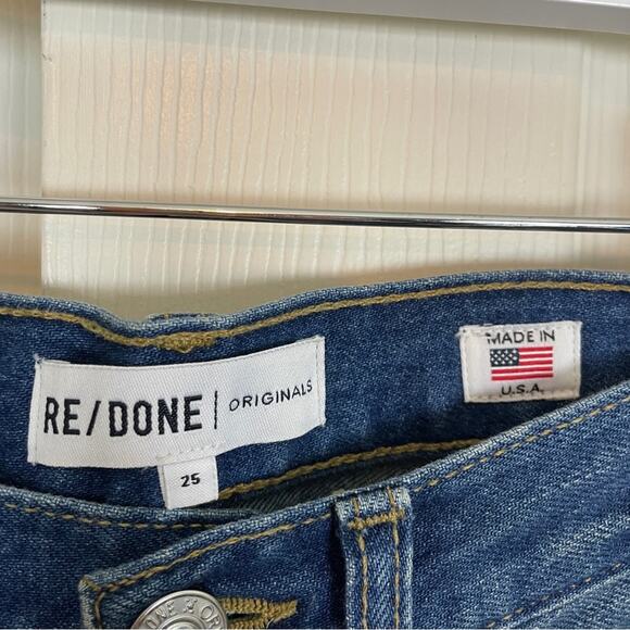 Re/Done Elsa Flare Split Hem Jeans Sz 25 NWT - Picture 10 of 13